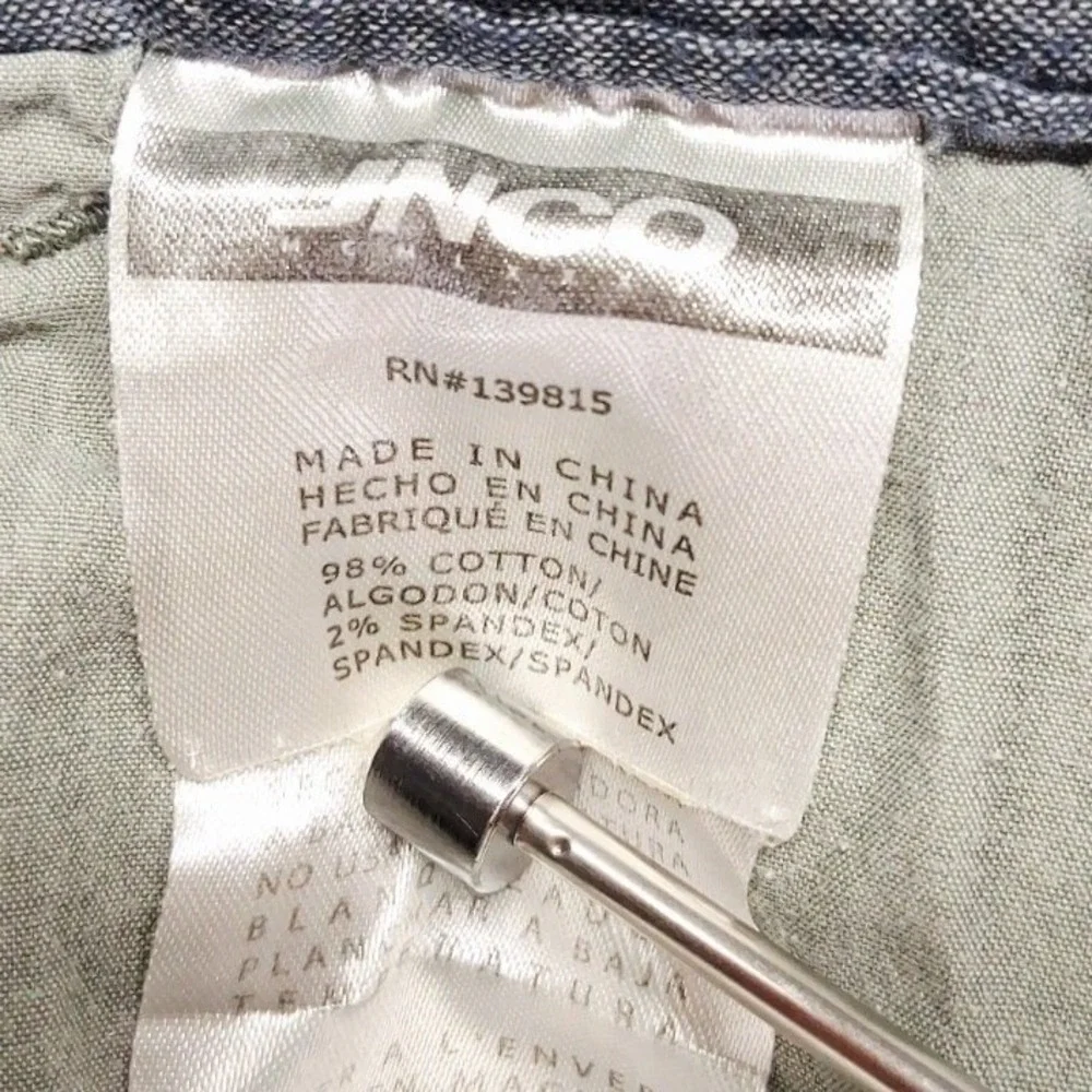 JNCO Men Cargo Pants‎ Pockets Size 36 RN# 139815 Light Green